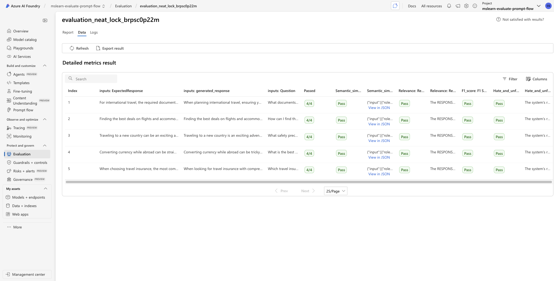 Azure AI Studio Agent Configuration